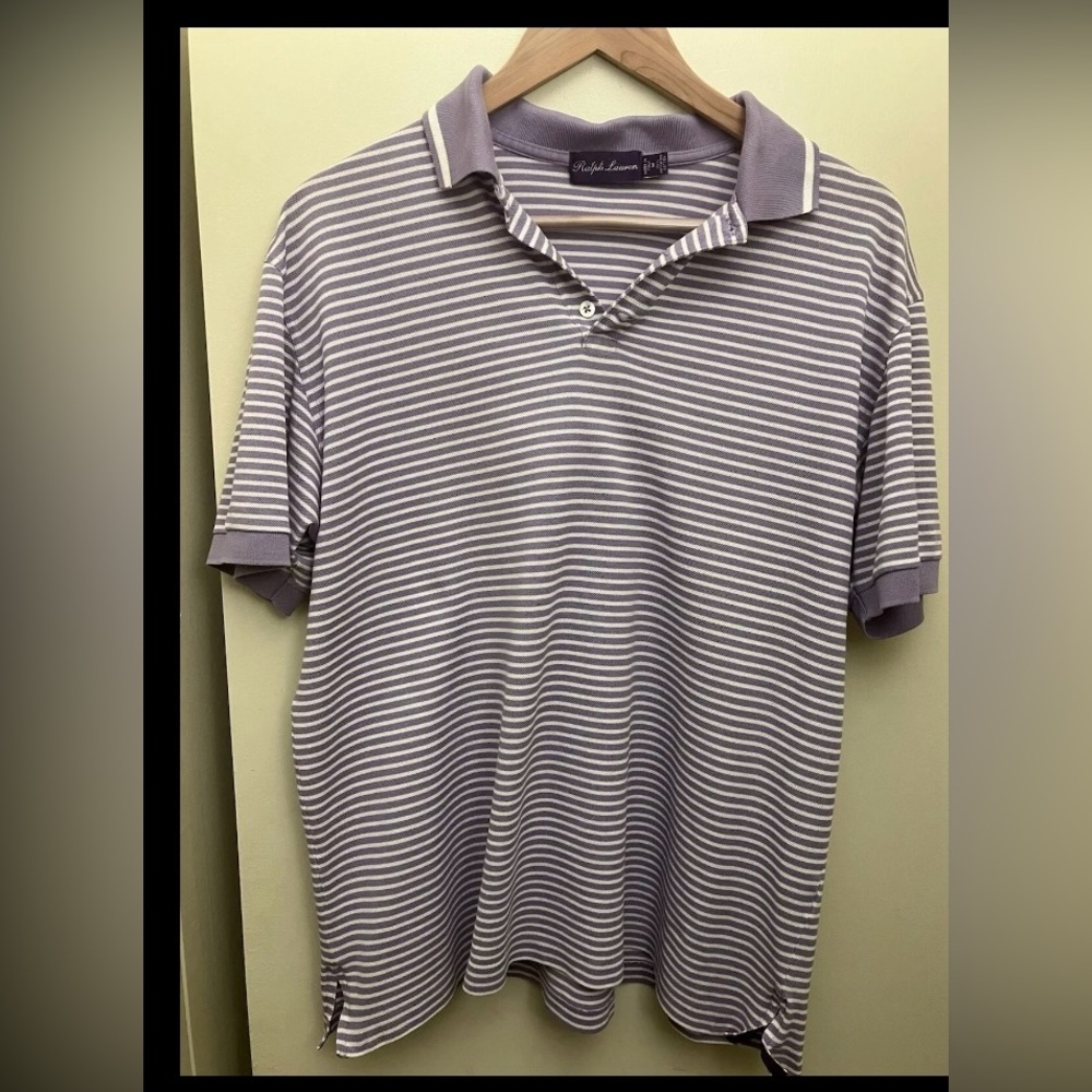 Ralph Lauren Purple Label Polo Lavender Stripes Size M Medium